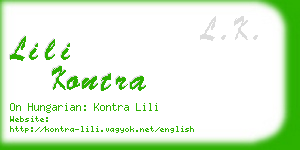 lili kontra business card